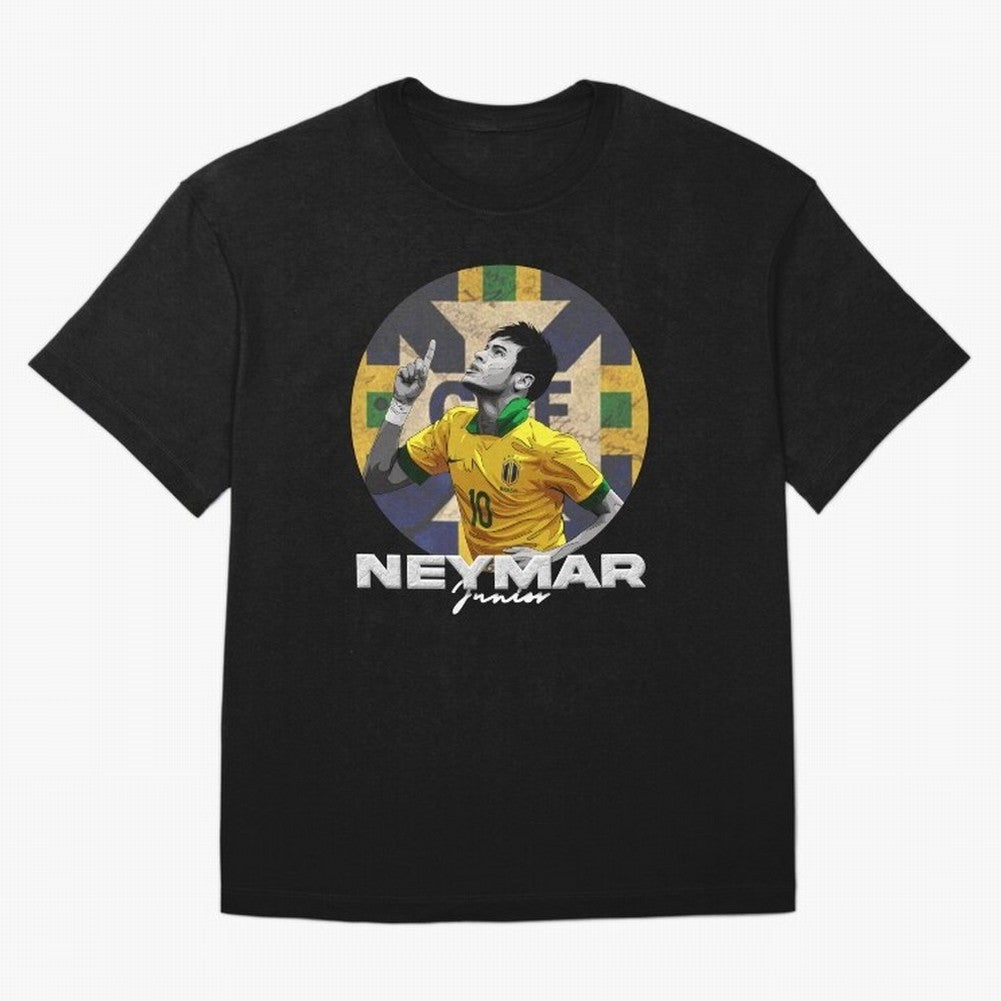 Neymar Junior Oversized T-Shirt Bring FIFA World Cup 2026 Capturing Messi, CR7 and Mbappe, England Energy, Vintage Soccer Flavor, Modern Football Stars, National Flags and Final Night Emotion; Great for Supporters Who Love Legendary Players,