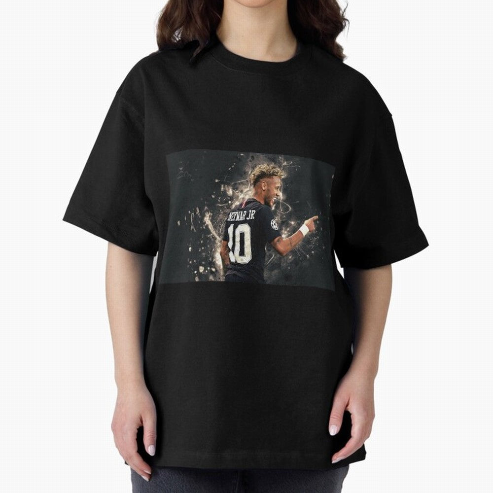 Neymar #111 Oversized T-Shirt Share Match Day Hype around FIFA World Cup 2026 Group Stage, Messi and Cristiano Ronaldo, Brazil, Portugal and Argentina, Goal Celebration Energy, Supporter Heritage, Football Icons and Worldwide Tournament Joy; Great