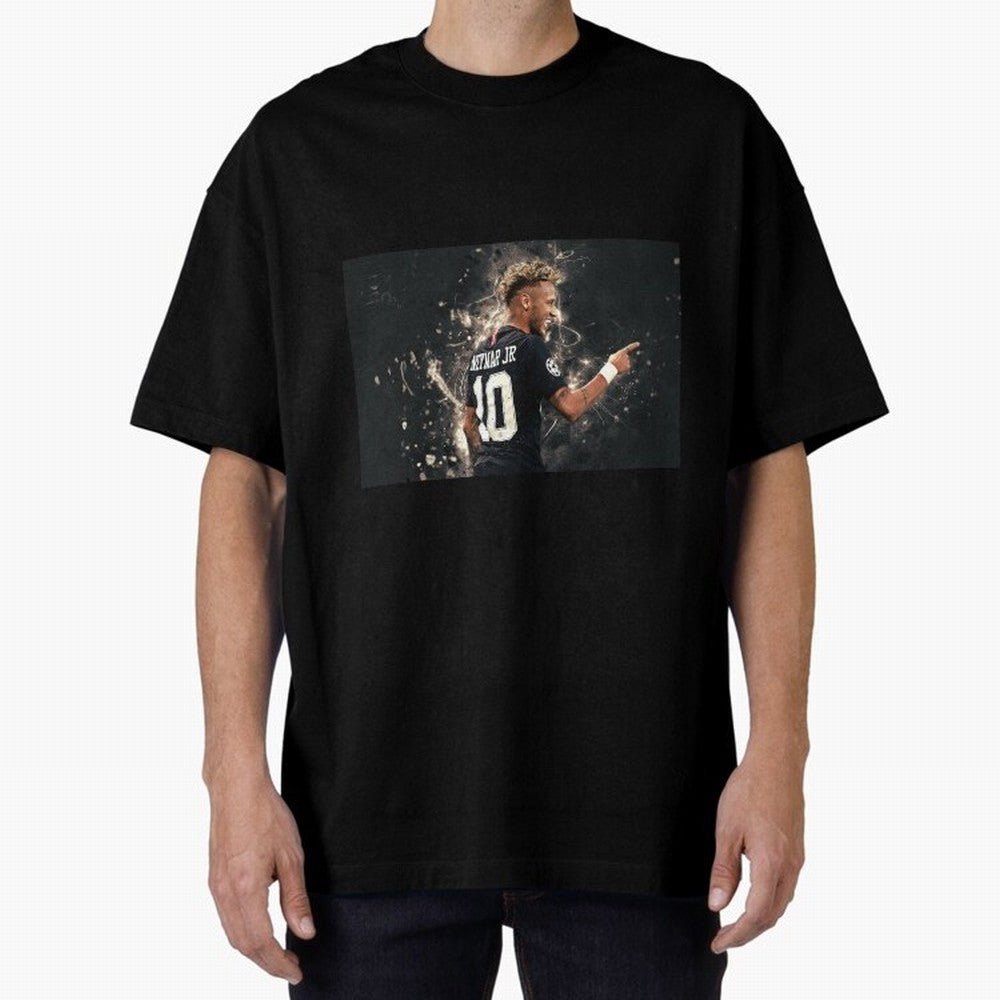 Neymar #111 Oversized T-Shirt Share Match Day Hype around FIFA World Cup 2026 Group Stage, Messi and Cristiano Ronaldo, Brazil, Portugal and Argentina, Goal Celebration Energy, Supporter Heritage, Football Icons and Worldwide Tournament Joy; Great