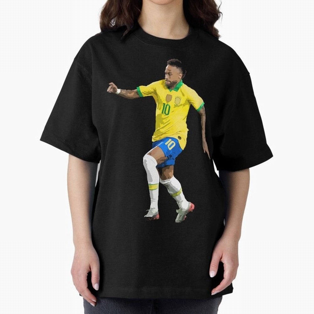 neymar Oversized T-Shirt Join Supporters Worldwide for FIFA World Cup 2026 USA Canada Mexico for Fans of CR7 and Messi and France, Bringing Football Passion, Legendary Performances, Festival Vibes and Supporter Community; Ideal for Passionate Fans
