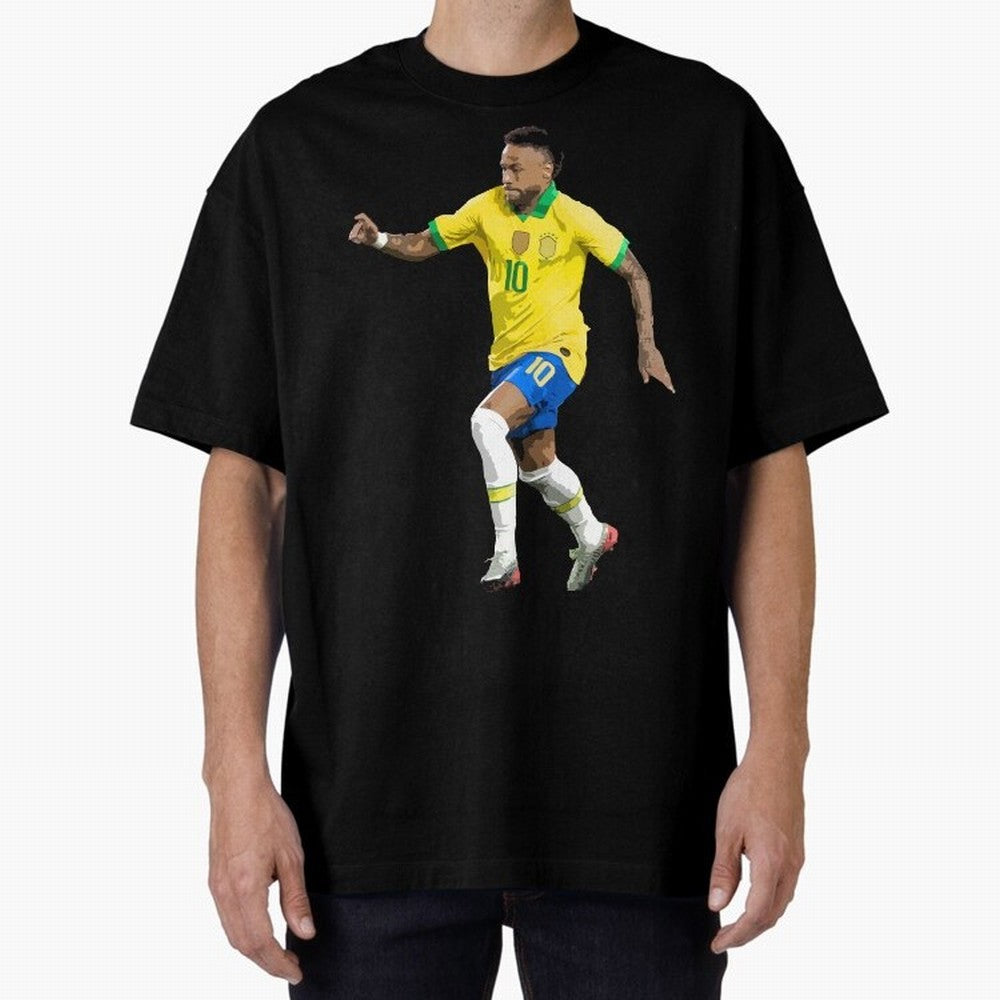 neymar Oversized T-Shirt Join Supporters Worldwide for FIFA World Cup 2026 USA Canada Mexico for Fans of CR7 and Messi and France, Bringing Football Passion, Legendary Performances, Festival Vibes and Supporter Community; Ideal for Passionate Fans