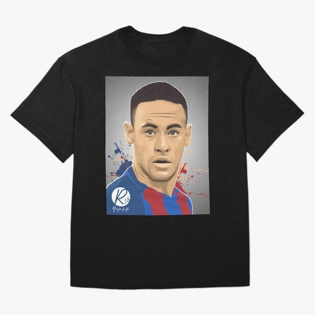 NEYMAR Oversized T-Shirt Turn Every Weekend Toward Global Football Passion for FIFA World Cup 2026 USA Canada Mexico, Centered on Haaland and Mbappe, Argentina, France and Brazil, Championship Spirit, Famous Goals, Roaring Crowds and International