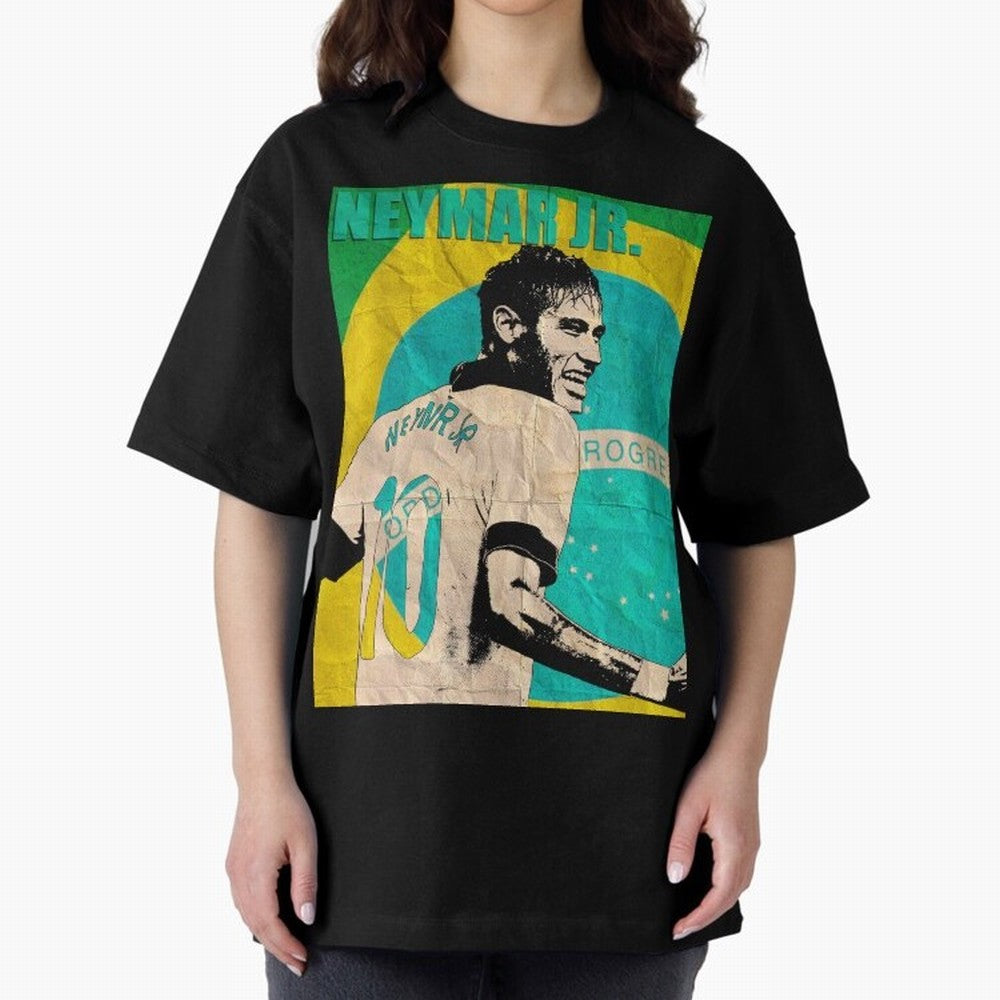 Neymar Oversized T-Shirt Discover Global Football Passion for FIFA World Cup 2026, Made for Mbappe, Brazil, Portugal and Argentina, Global Supporter Spirit, Legendary Goals, National Colors and Tournament Celebration; Created for Match Day Parties,
