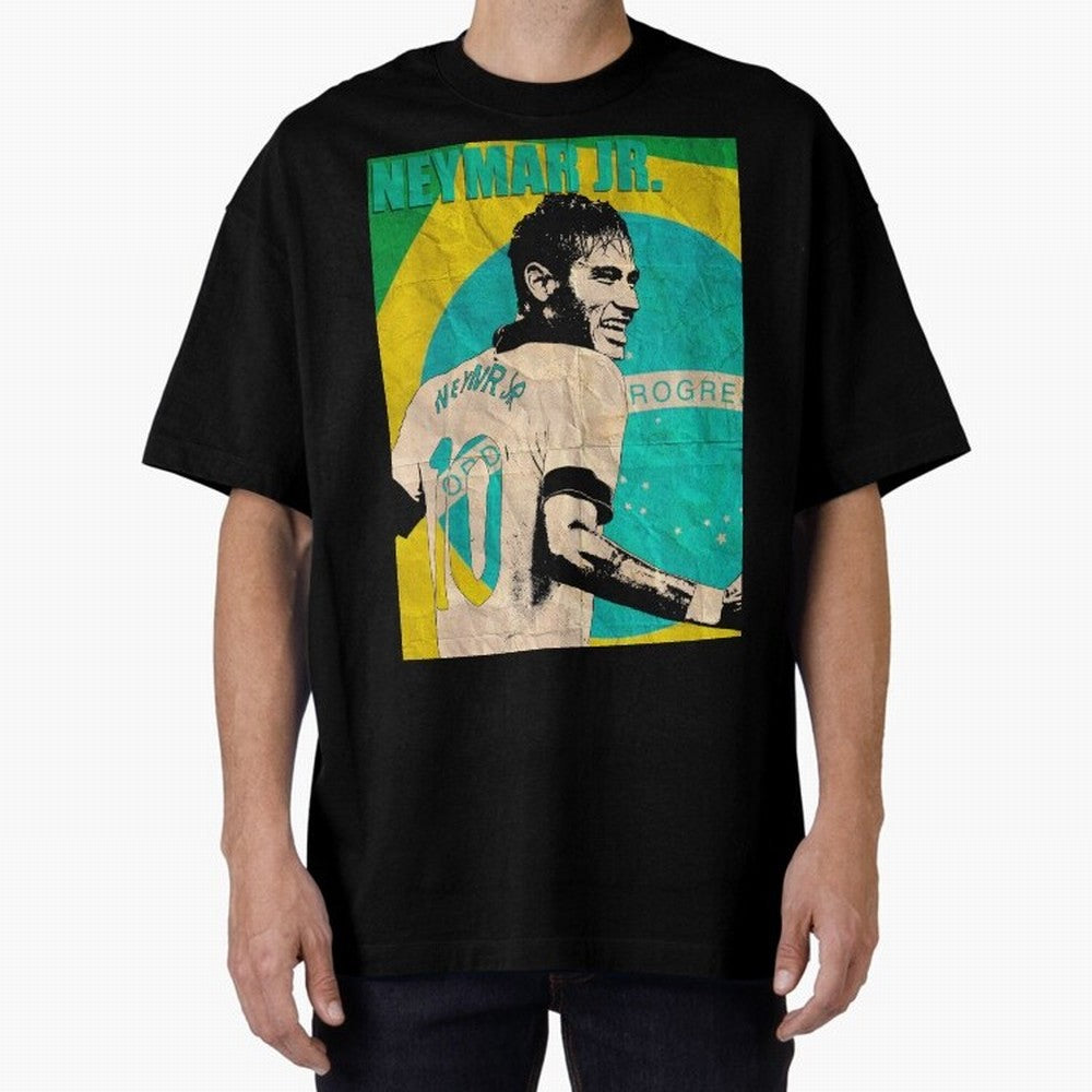 Neymar Oversized T-Shirt Discover Global Football Passion for FIFA World Cup 2026, Made for Mbappe, Brazil, Portugal and Argentina, Global Supporter Spirit, Legendary Goals, National Colors and Tournament Celebration; Created for Match Day Parties,