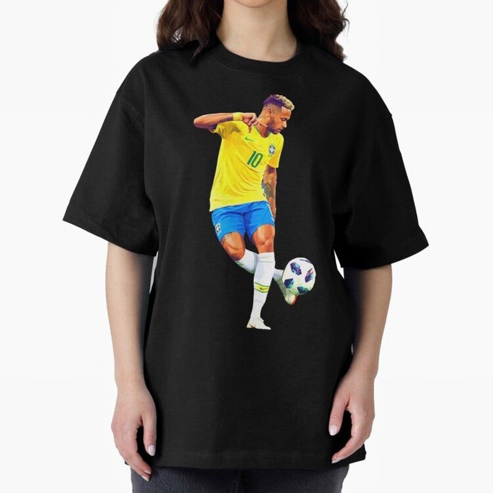 Neymar Oversized T-Shirt Create Global Football Passion for FIFA World Cup 2026 USA Canada Mexico, Celebrating Haaland, France, Supporter Pride, Iconic Celebrations, Legendary Names and Global Match Day Energy; Great for Watch Parties, Sports Bars,