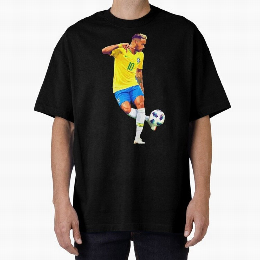 Neymar Oversized T-Shirt Create Global Football Passion for FIFA World Cup 2026 USA Canada Mexico, Celebrating Haaland, France, Supporter Pride, Iconic Celebrations, Legendary Names and Global Match Day Energy; Great for Watch Parties, Sports Bars,