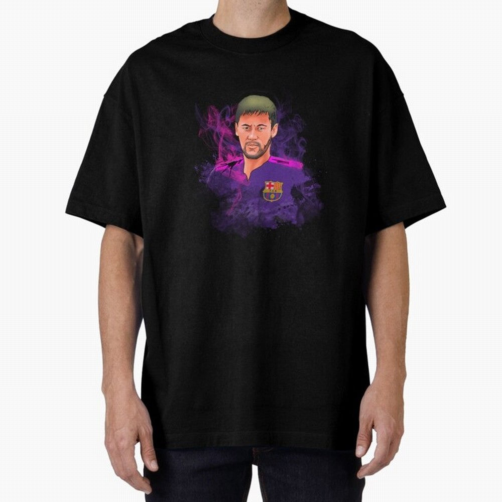 Neymar Oversized T-Shirt Build FIFA World Cup 2026 Group Stage Spirit, Highlighting Argentina, Neymar, Haaland and Cristiano Ronaldo, Sports Nostalgia, International Competition, Famous Players and Unforgettable Victories; Perfect for Fans,