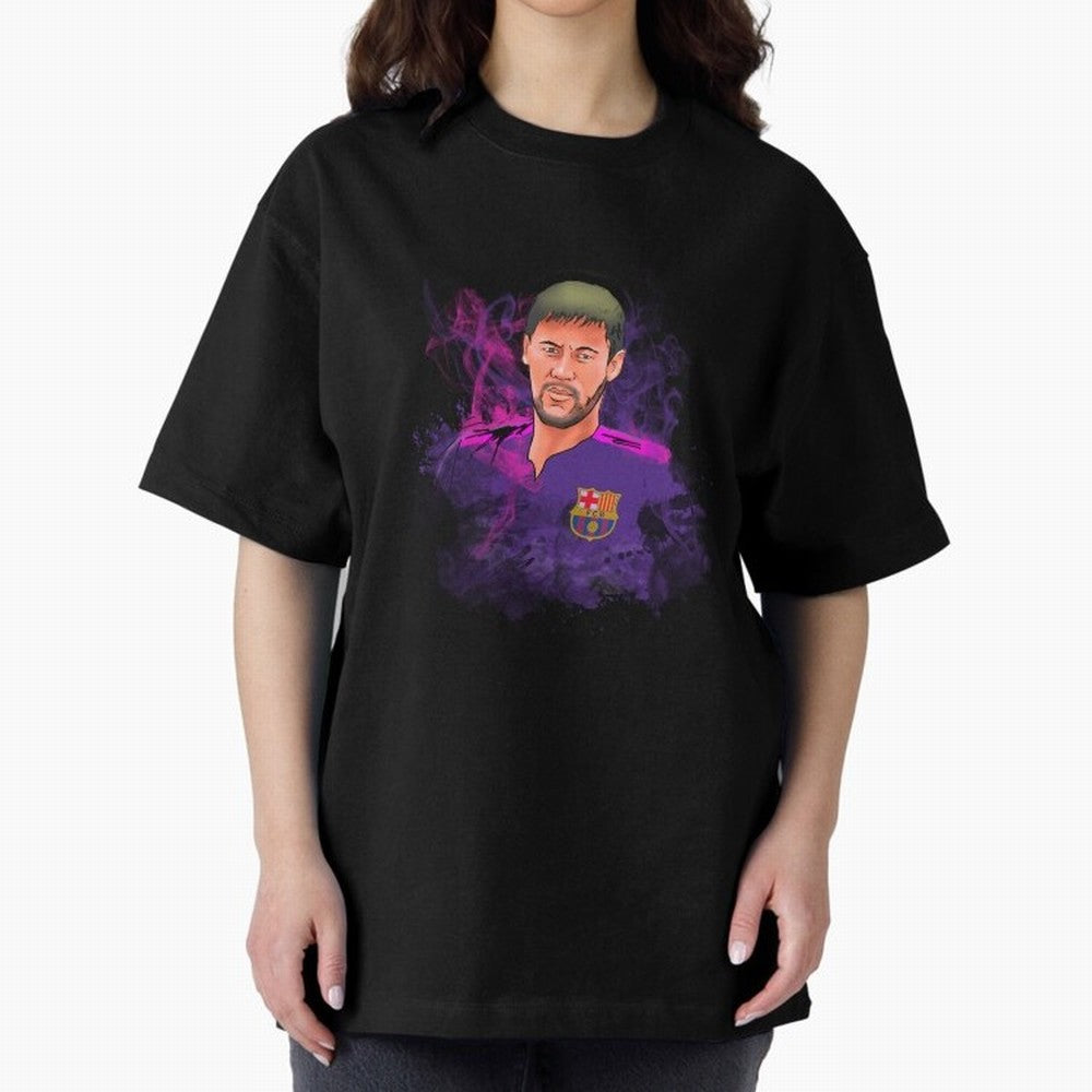 Neymar Oversized T-Shirt Build FIFA World Cup 2026 Group Stage Spirit, Highlighting Argentina, Neymar, Haaland and Cristiano Ronaldo, Sports Nostalgia, International Competition, Famous Players and Unforgettable Victories; Perfect for Fans,