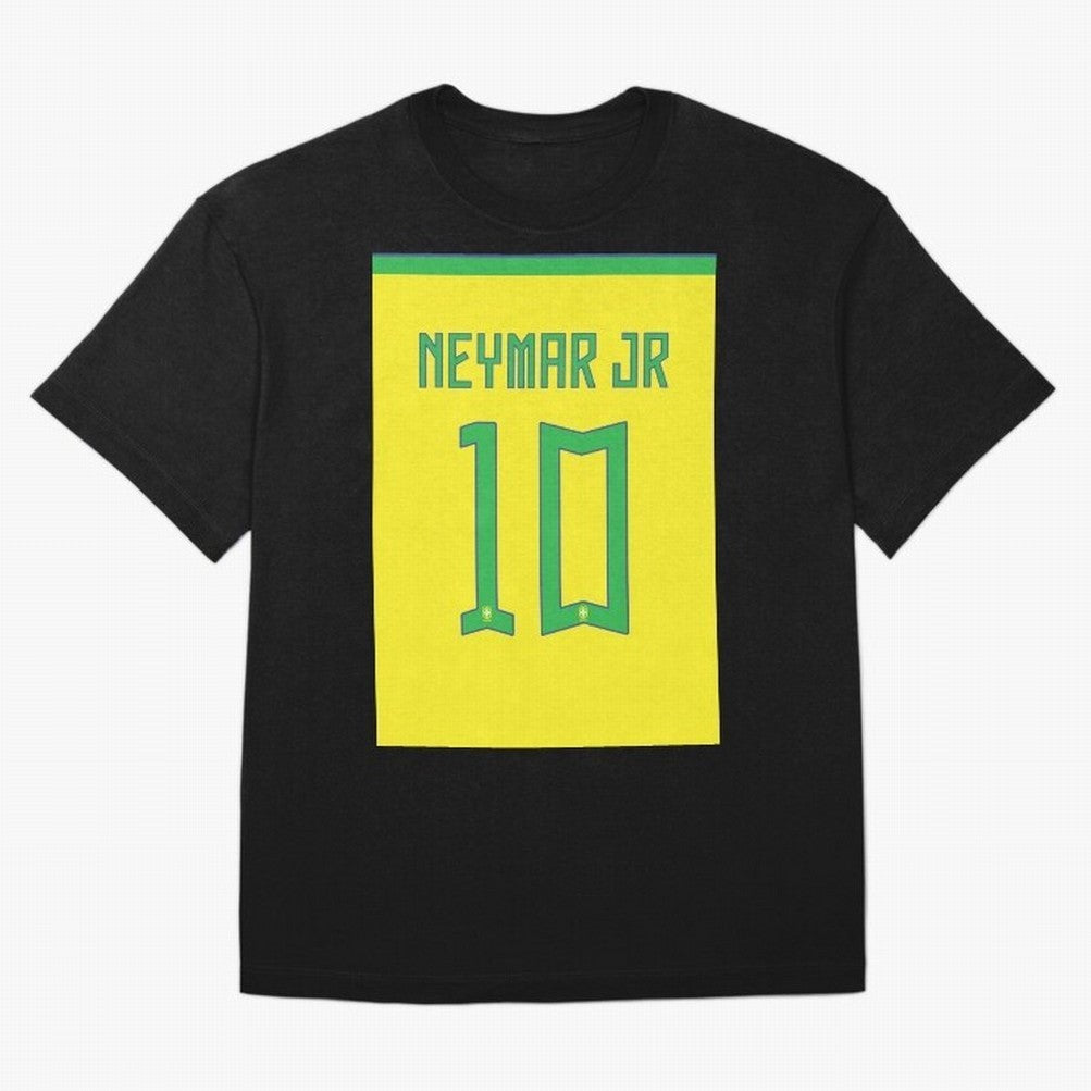 Neymar 10 Brazil 2022 World Cup Jersey Classic T-Shirt Relive the Noise and Pride of FIFA World Cup 2026 USA Canada Mexico for Fans of Messi, CR7 and Mbappe and England, France and Netherlands, Bringing Championship Spirit, Famous Goals, Roaring