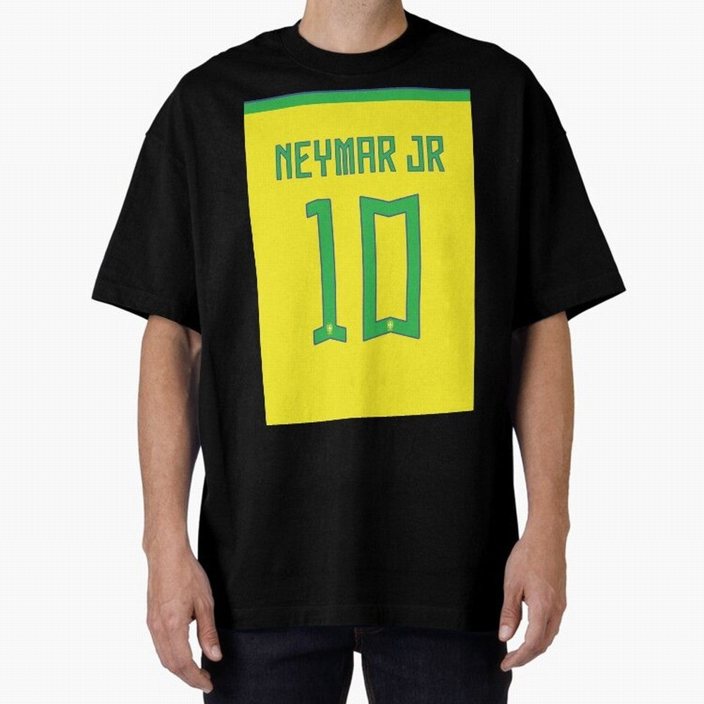 Neymar 10 Brazil 2022 World Cup Jersey Classic T-Shirt Relive the Noise and Pride of FIFA World Cup 2026 USA Canada Mexico for Fans of Messi, CR7 and Mbappe and England, France and Netherlands, Bringing Championship Spirit, Famous Goals, Roaring