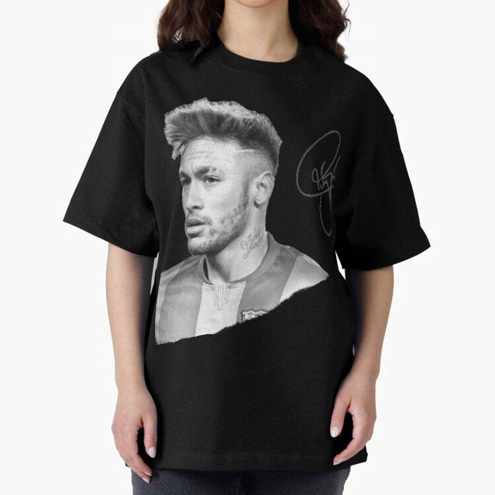 Neymar in black & white with signature Classic T-Shirt Celebrate Rivalries and Pride in FIFA World Cup 2026 Group Stage for Fans of Haaland and Mbappe and Spain and Netherlands, Bringing Goal Celebration Energy, Supporter Heritage, Football Icons