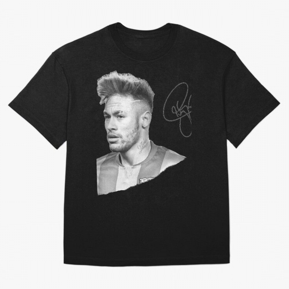 Neymar in black & white with signature Classic T-Shirt Celebrate Rivalries and Pride in FIFA World Cup 2026 Group Stage for Fans of Haaland and Mbappe and Spain and Netherlands, Bringing Goal Celebration Energy, Supporter Heritage, Football Icons