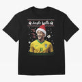 Jingle Balls Christmas Football Fan Art with Santa Neymar Active T-Shirt Make Your Look Match FIFA World Cup 2026 Group Stage for Fans of CR7 and Argentina and Brazil, Bringing Global Supporter Spirit, Legendary Goals, National Colors and