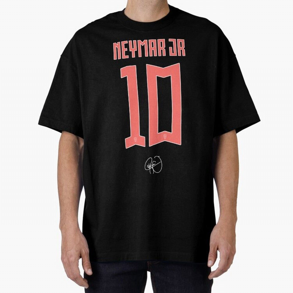Neymar 10 Oversized T-Shirt Carry the Colors and Pride of the FIFA World Cup 2026 Group Stage Journey through Haaland and Mbappe Highlights, Argentina Pride, Global Supporter Spirit, Legendary Goals, National Colors and Tournament Celebration;