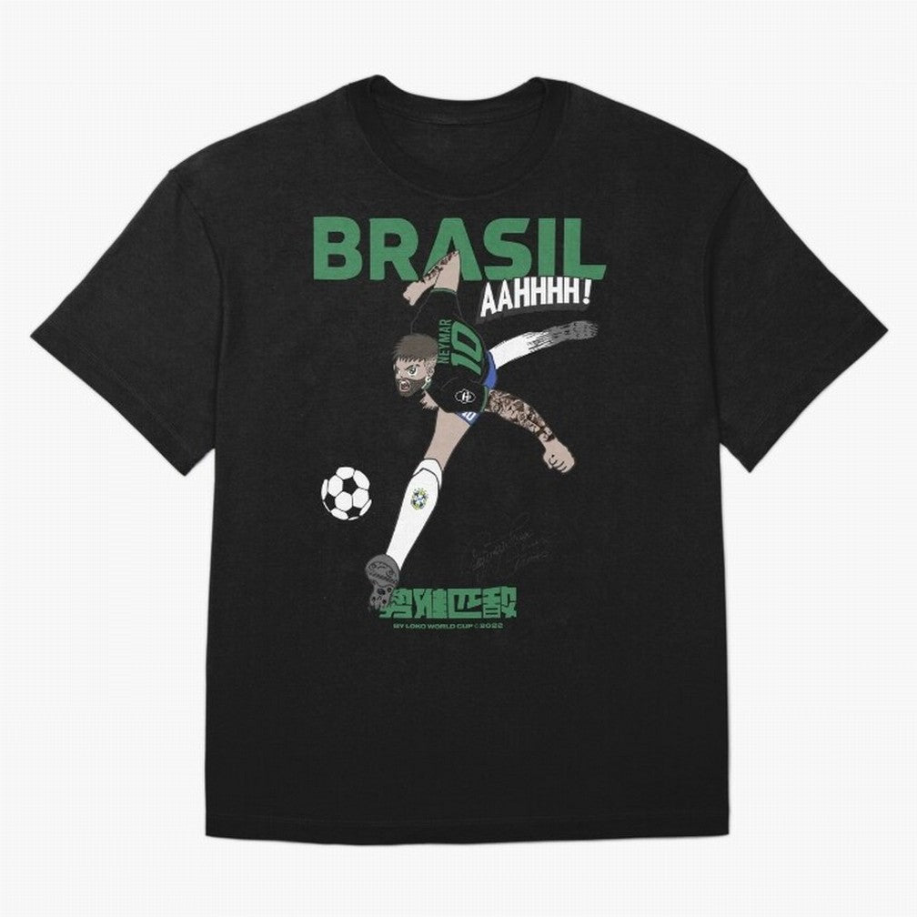 NEYMAR BRAZIL Oversized T-Shirt Feel the Heartbeat of FIFA World Cup 2026 Group Stage Spirit, Made for Brazil, Mbappe, Championship Spirit, Famous Goals, Roaring Crowds and International Football Unity; Perfect for Supporters Who Want Bold Football
