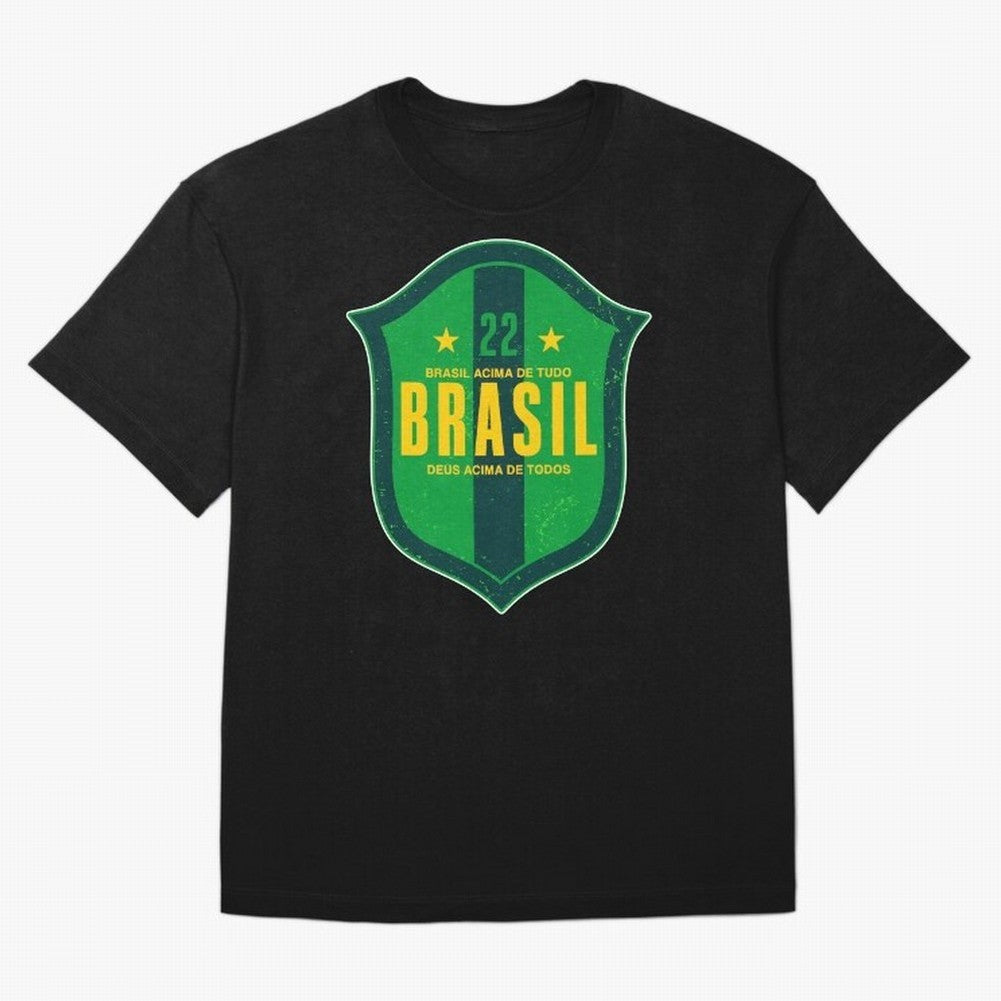 BRAS?O BRASIL 22 Oversized T-Shirt Capture Stadium Memories from FIFA World Cup 2026 with Messi, Portugal Energy, Worldwide Fan Energy, Dramatic Goals, Stadium Lights and Championship Celebrations; Created for Match Day Parties, Soccer Gifts, Fan