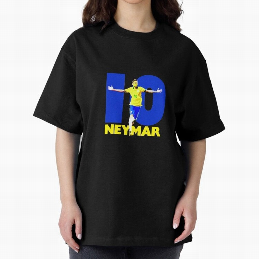 Neymar 10 Oversized T-Shirt Celebrate Golden Goal Energy in the FIFA World Cup 2026 Journey through Haaland and Mbappe Highlights, England and Germany Pride, Championship Spirit, Famous Goals, Roaring Crowds and International Football Unity;