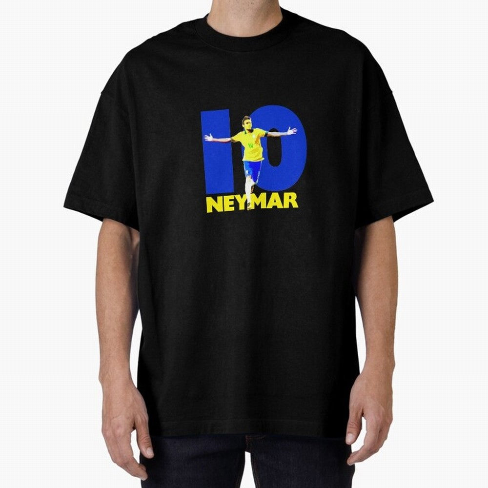 Neymar 10 Oversized T-Shirt Celebrate Golden Goal Energy in the FIFA World Cup 2026 Journey through Haaland and Mbappe Highlights, England and Germany Pride, Championship Spirit, Famous Goals, Roaring Crowds and International Football Unity;