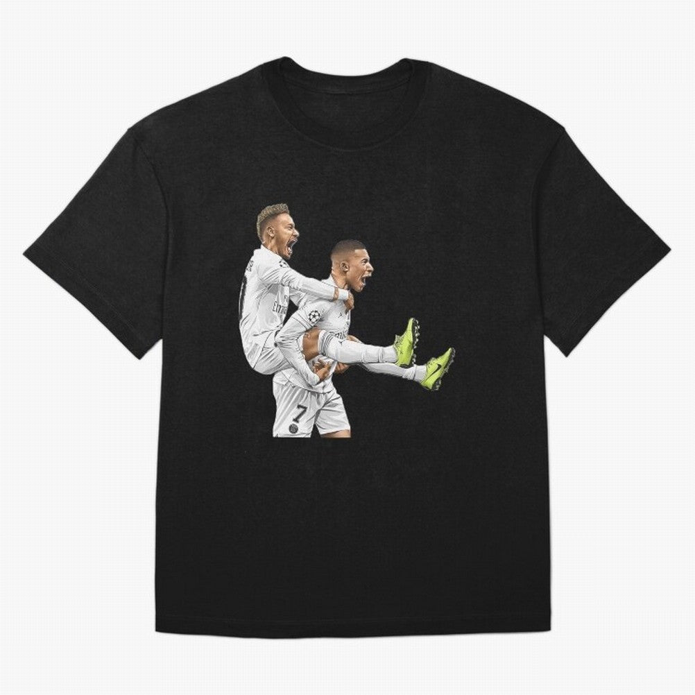 Illustration Neymar Classic T-Shirt Share Global Football Passion for FIFA World Cup 2026 Group Stage, Celebrating Mbappe and Neymar, England, France and Netherlands, Sports Nostalgia, International Competition, Famous Players and Unforgettable