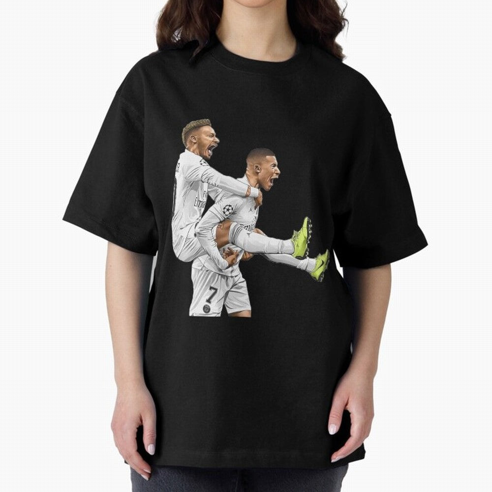 Illustration Neymar Classic T-Shirt Share Global Football Passion for FIFA World Cup 2026 Group Stage, Celebrating Mbappe and Neymar, England, France and Netherlands, Sports Nostalgia, International Competition, Famous Players and Unforgettable