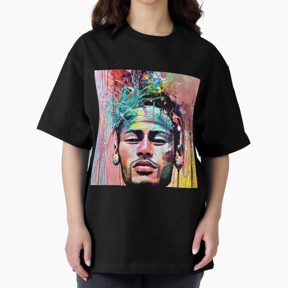 Colorful Neymar Oversized T-Shirt Celebrate Unforgettable Nights in Global Football Passion for FIFA World Cup 2026, Built around CR7, Spain and Netherlands, Stadium Chants, National Pride, Trophy Dreams and Unforgettable Football Memories; Built