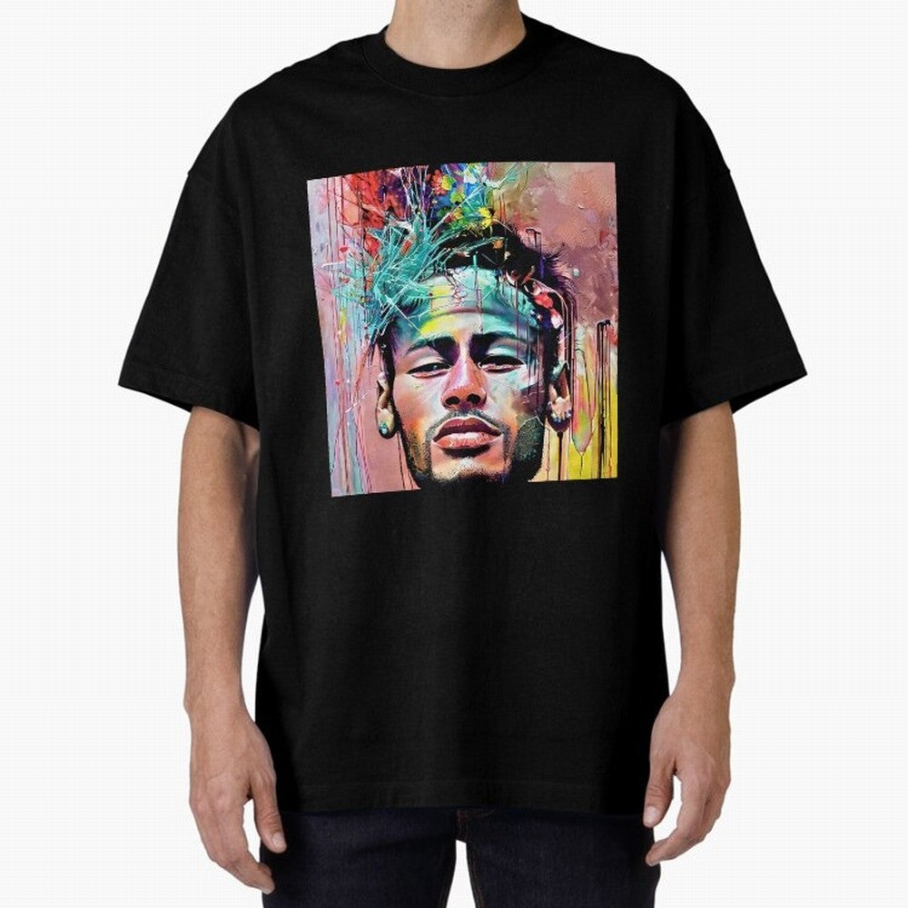 Colorful Neymar Oversized T-Shirt Celebrate Unforgettable Nights in Global Football Passion for FIFA World Cup 2026, Built around CR7, Spain and Netherlands, Stadium Chants, National Pride, Trophy Dreams and Unforgettable Football Memories; Built