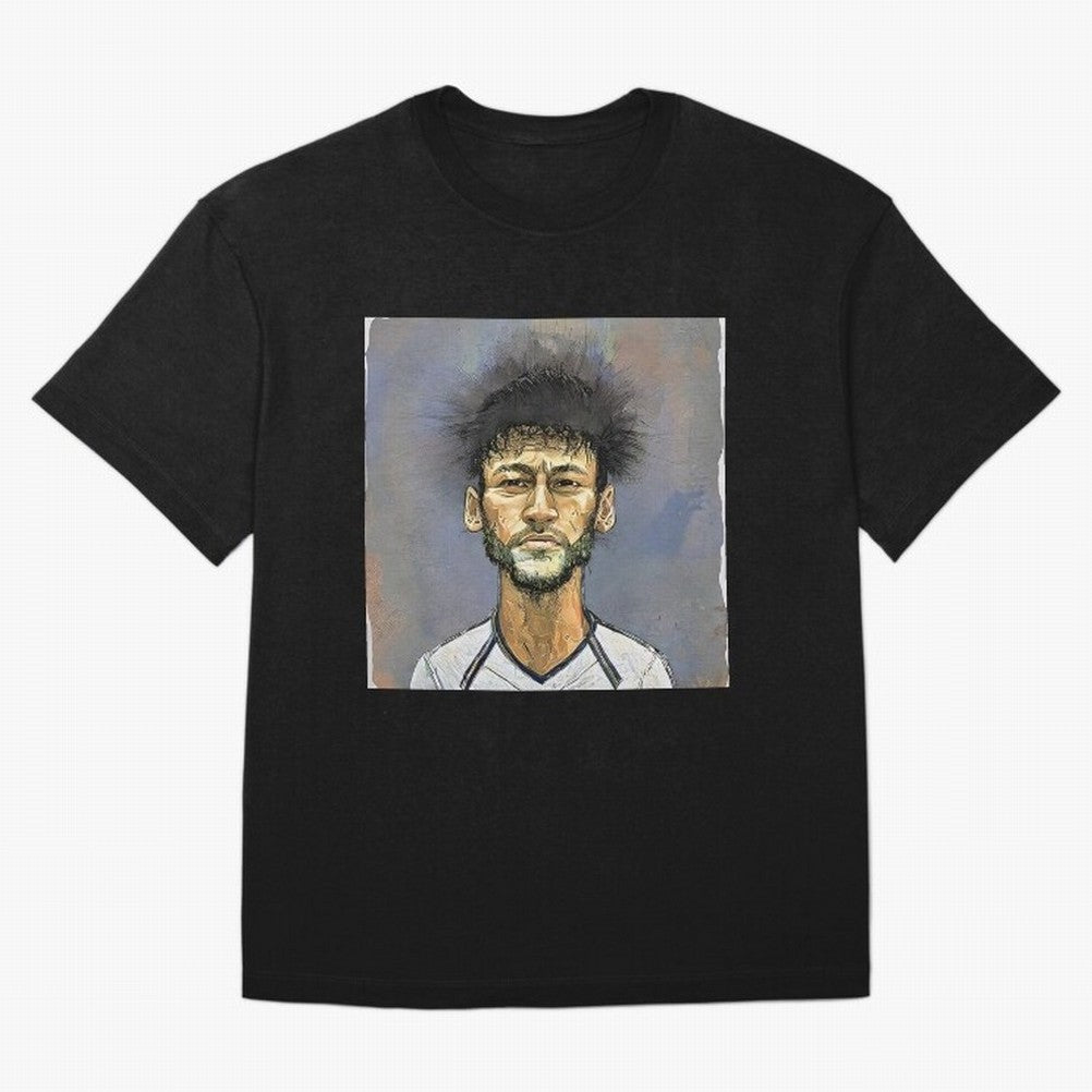 Portrait of neymar Oversized T-Shirt Follow the Road to the FIFA World Cup 2026 USA Canada Mexico Journey through Messi, Neymar and Mbappe Highlights, Portugal, Spain and Germany Pride, Football Passion, Legendary Performances, Festival Vibes and