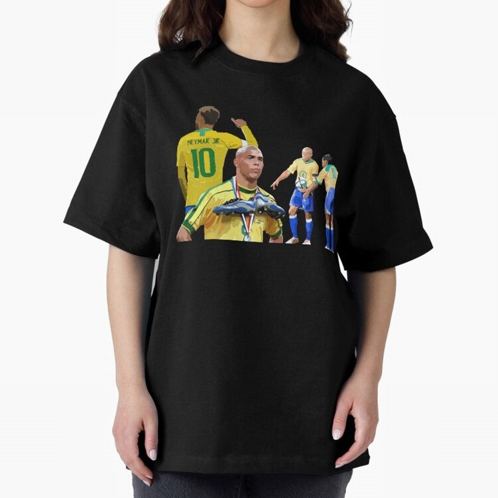 Brazilian Icons Oversized T-Shirt Make Every Match About FIFA World Cup 2026 USA Canada Mexico Made for Mbappe and Neymar, England and Germany Energy, Fan Favorite Moments, National Team Passion, Big Match Drama and Soccer History; Great for Watch