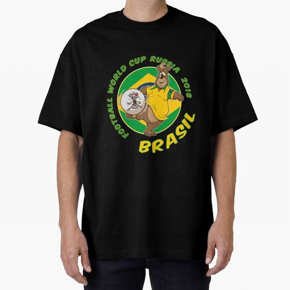 Football Russia 2018 World Cup Brazil T shirts and Merchandise Oversized T-Shirt Celebrate Rivalries and Pride in FIFA World Cup 2026 USA Canada Mexico Built around Neymar, Brazil Energy, Football Passion, Legendary Performances, Festival Vibes and