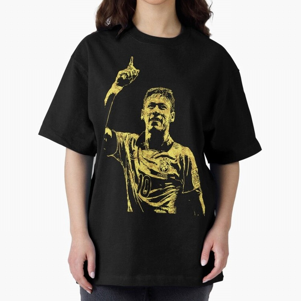 Neymar Fan Art Oversized T-Shirt Bring Global Tournament Vibes to FIFA World Cup 2026 Group Stage for Fans of Neymar, Haaland and Cristiano Ronaldo and Spain, Bringing Global Supporter Spirit, Legendary Goals, National Colors and Tournament
