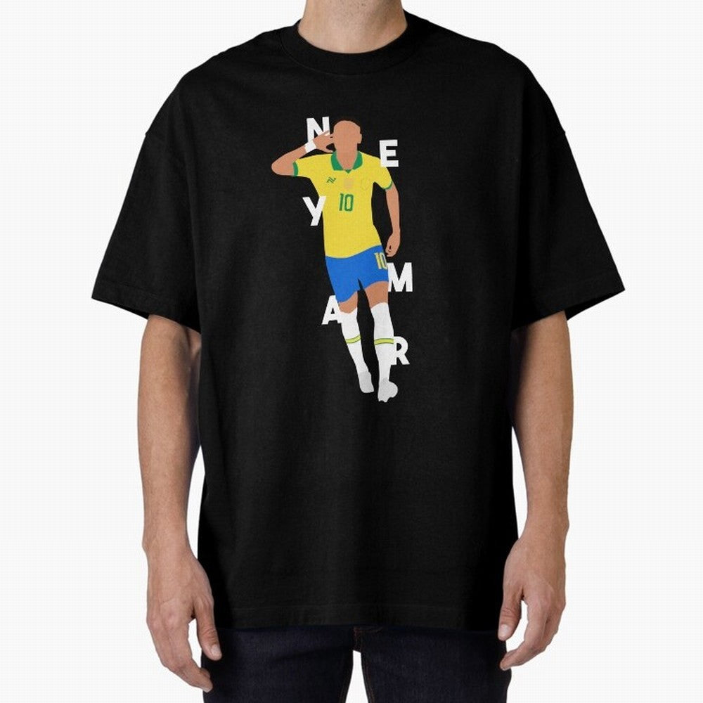 Neymar x Brazil Oversized T-Shirt Feel International Energy from Global Football Passion for FIFA World Cup 2026, Driven by Cristiano Ronaldo, Haaland and CR7, France, Stadium Memories, Football Loyalty, International Chants and Championship