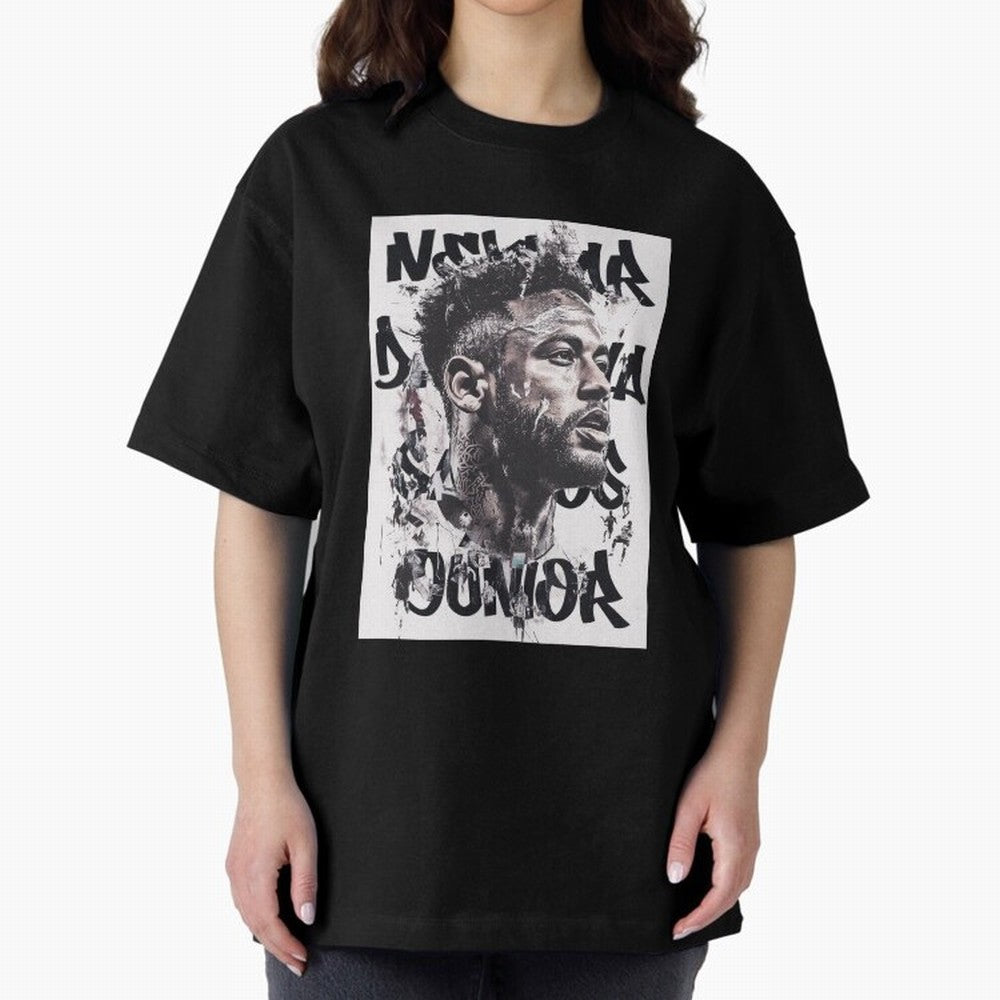 Potrait artistic collage of Neymar Classic T-Shirt Celebrate Golden Goal Energy in Match Day Hype around FIFA World Cup 2026, Haaland, Brazil, Portugal and Argentina, Goal Celebration Energy, Supporter Heritage, Football Icons and Worldwide