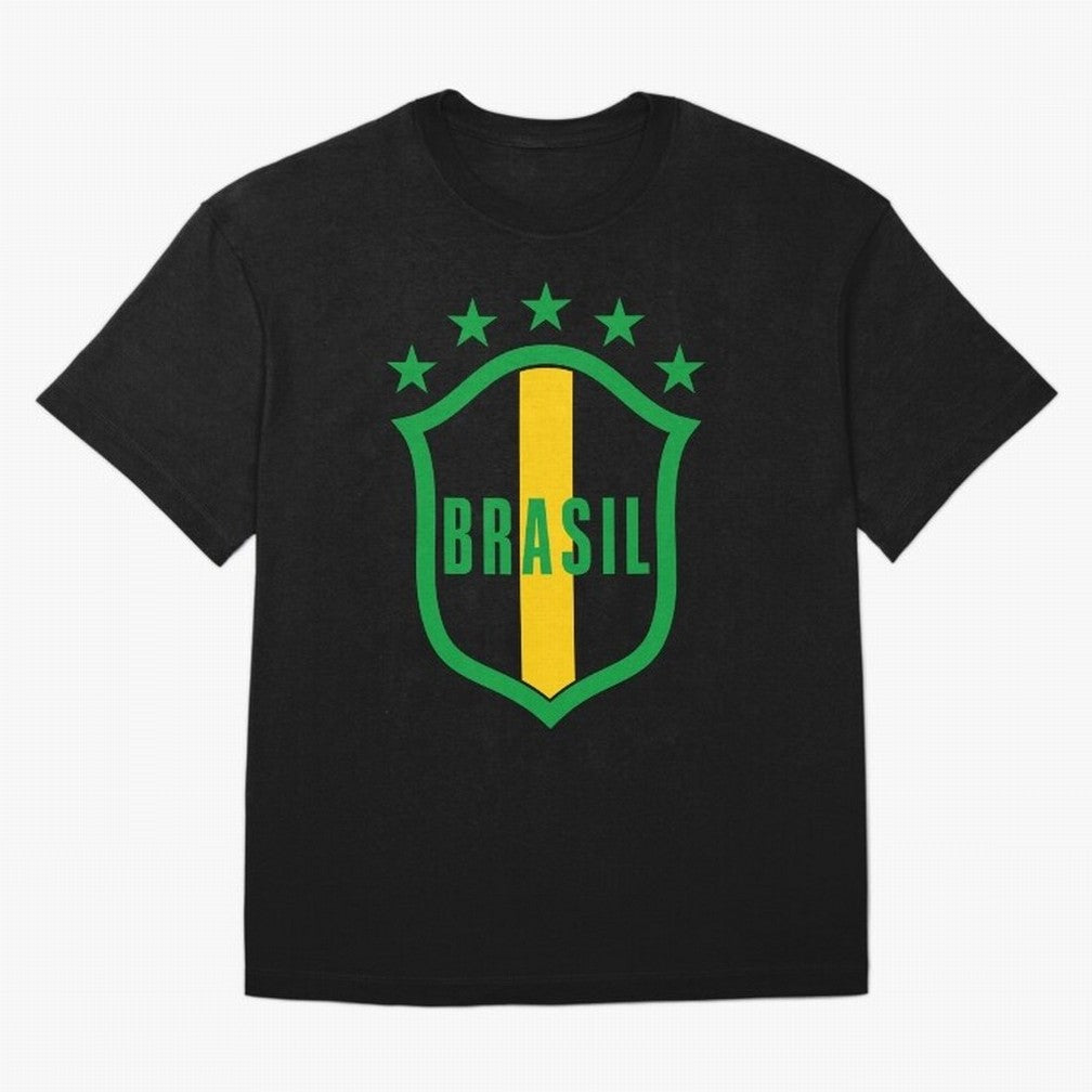 BRASIL LOGO 002 Oversized T-Shirt Celebrate Global Passion for FIFA World Cup 2026 USA Canada Mexico for Fans of Neymar, Haaland and Cristiano Ronaldo and England, Bringing Retro Football Energy, Iconic Rivalries, Trophy Chase Drama and Stadium