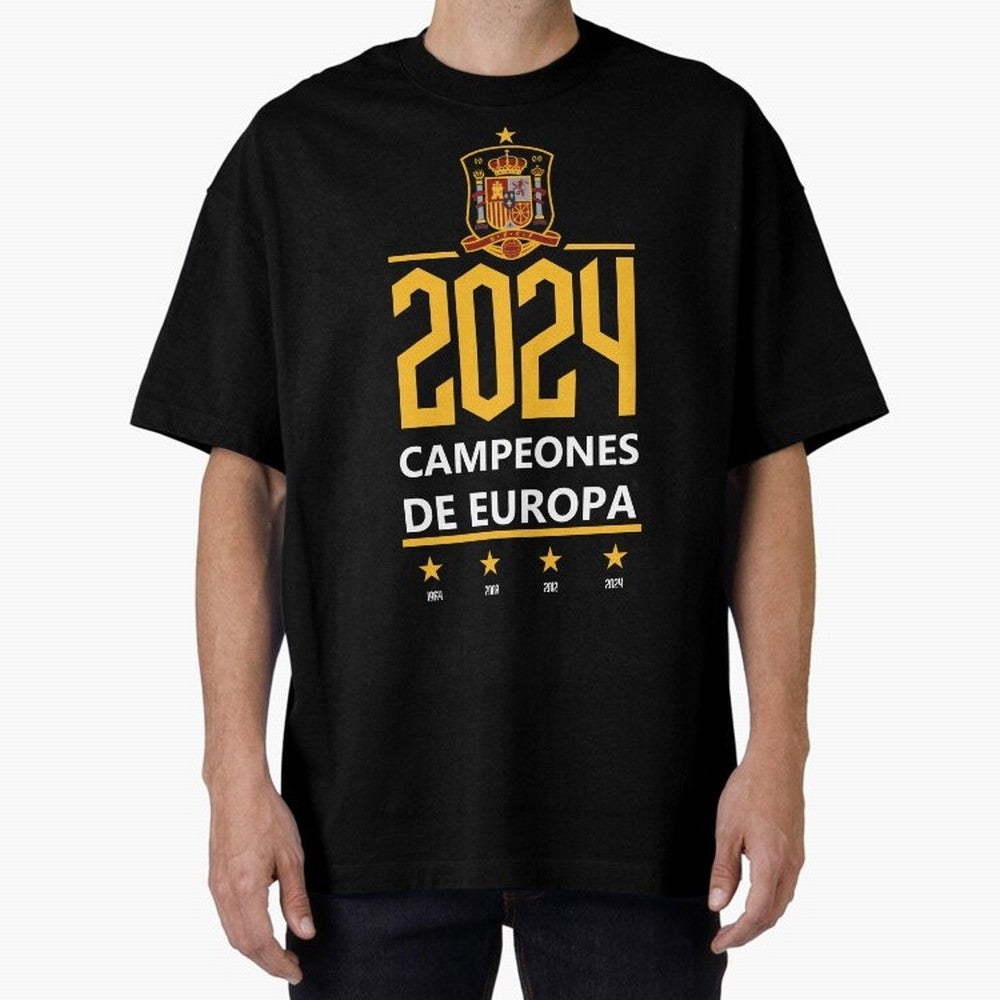Campeonato Europa 2024 Oversized T-Shirt Bring Stadium Energy to the FIFA World Cup 2026 USA Canada Mexico Journey through Neymar, Haaland and Cristiano Ronaldo Highlights, Argentina, France and Brazil Pride, Match Day Excitement, Supporter