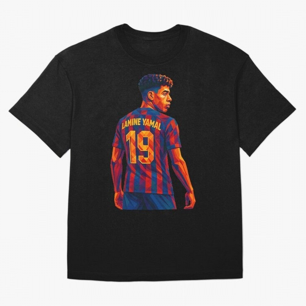 Lamine Yamal Oversized T-Shirt Honor Football Greatness during Match Day Hype around FIFA World Cup 2026 Group Stage, Mbappe and Neymar, France and Portugal, Global Supporter Spirit, Legendary Goals, National Colors and Tournament Celebration;