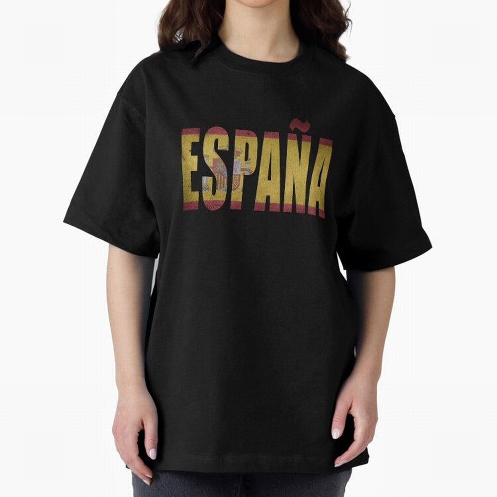 Espa?a Oversized T-Shirt Show Up for the Glory of Global Football Passion for FIFA World Cup 2026 USA Canada Mexico, Celebrating CR7, Portugal, Spain and Germany, Stadium Memories, Football Loyalty, International Chants and Championship Tradition;