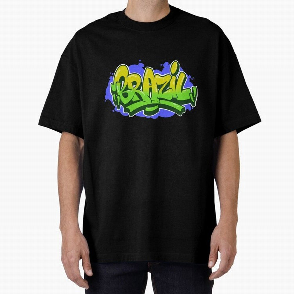 Brazil Graffiti Classic T-Shirt Bring Home the FIFA World Cup 2026 Journey through Mbappe and Neymar Highlights, Argentina, France and Brazil Pride, Stadium Chants, National Pride, Trophy Dreams and Unforgettable Football Memories; Ideal for Fans