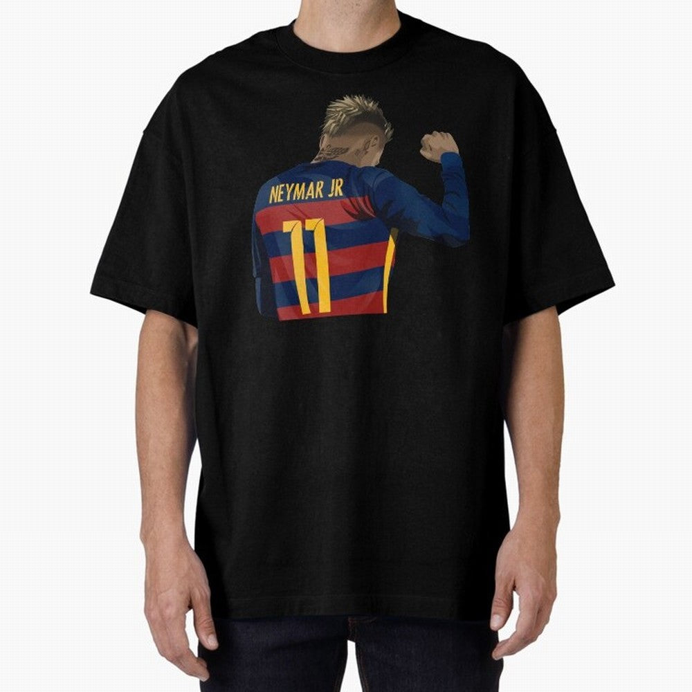 Neymar Oversized T-Shirt Honor Champions and Dreams in Global Football Passion for FIFA World Cup 2026, Centered on Haaland and Mbappe, Brazil, Championship Spirit, Famous Goals, Roaring Crowds and International Football Unity; Great for Watch