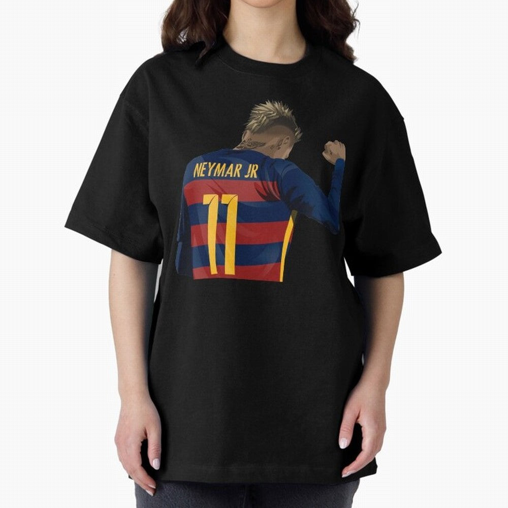 Neymar Oversized T-Shirt Honor Champions and Dreams in Global Football Passion for FIFA World Cup 2026, Centered on Haaland and Mbappe, Brazil, Championship Spirit, Famous Goals, Roaring Crowds and International Football Unity; Great for Watch