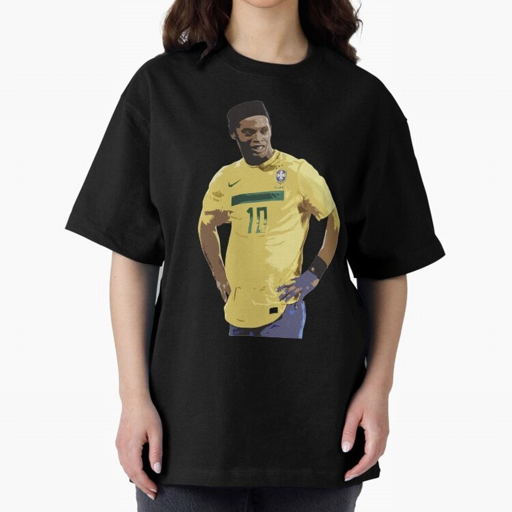 Ronaldinho Brazil Joga Bonito Classic T-Shirt Celebrate Golden Goal Energy in FIFA World Cup 2026 for Fans of Messi, CR7 and Mbappe and Spain and Netherlands, Bringing Match Day Excitement, Supporter Culture, Golden Goals and Global Football