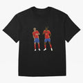 Yamal and Williams Dance Duo Oversized T-Shirt Support Your Favorite Stars during FIFA World Cup 2026 Spirit, with Netherlands, Cristiano Ronaldo, Sports Nostalgia, International Competition, Famous Players and Unforgettable Victories; Built for