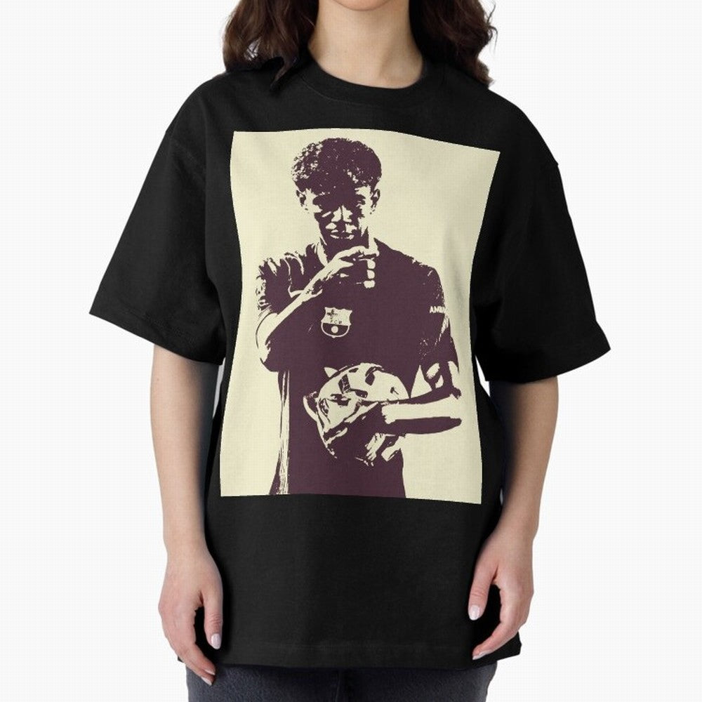 Lamine Yamal black and white Oversized T-Shirt Celebrate Unforgettable Nights in Global Football Passion for FIFA World Cup 2026 Group Stage, Celebrating Mbappe, Argentina, Stadium Memories, Football Loyalty, International Chants and Championship