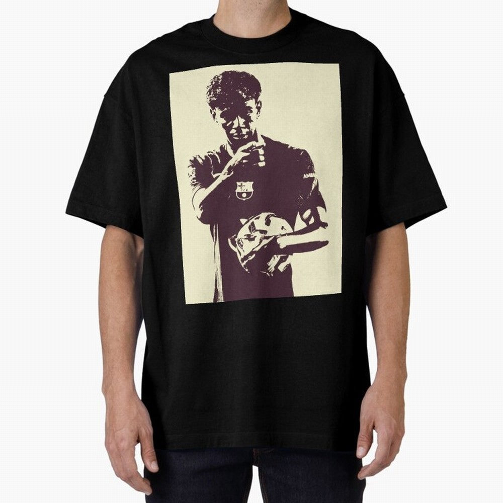 Lamine Yamal black and white Oversized T-Shirt Celebrate Unforgettable Nights in Global Football Passion for FIFA World Cup 2026 Group Stage, Celebrating Mbappe, Argentina, Stadium Memories, Football Loyalty, International Chants and Championship