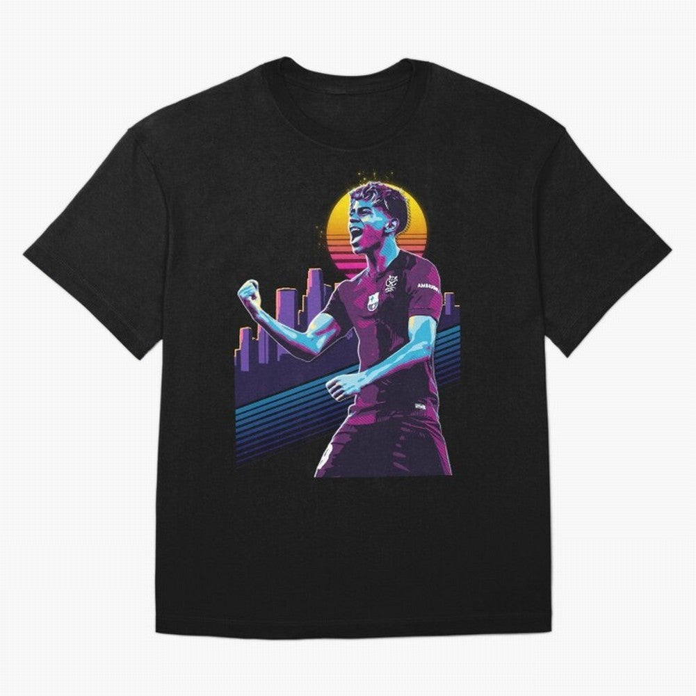 Lamine Yamal celebration 3 Oversized T-Shirt Stand with FIFA World Cup 2026 Group Stage for Fans of Messi and Cristiano Ronaldo and France, Bringing Champion Mindset, Group Stage Buzz, Knockout Tension and Passionate Fan Culture; Perfect for People