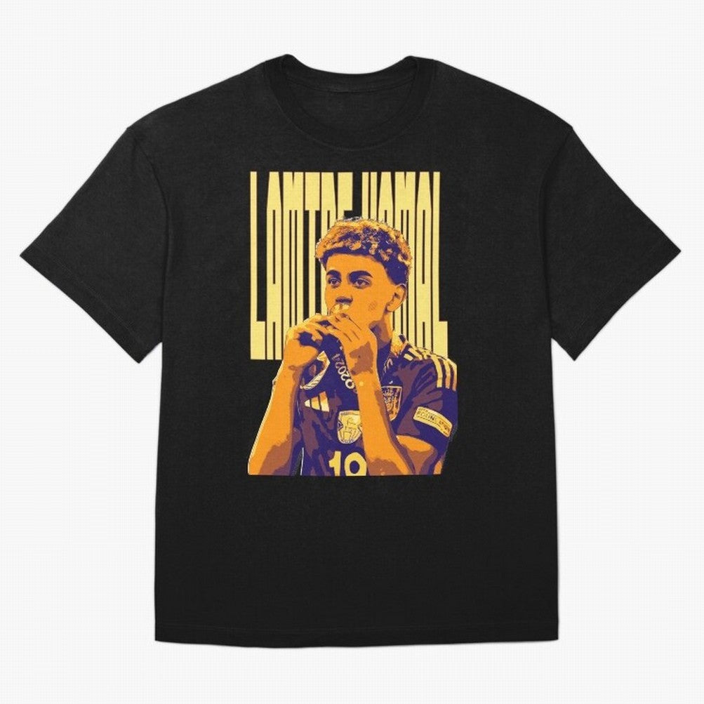 Lamine yamal pop art Oversized T-Shirt Keep Football History Alive during Match Day Hype around FIFA World Cup 2026 Group Stage, Messi, Neymar and Mbappe, Germany, Football Passion, Legendary Performances, Festival Vibes and Supporter Community;