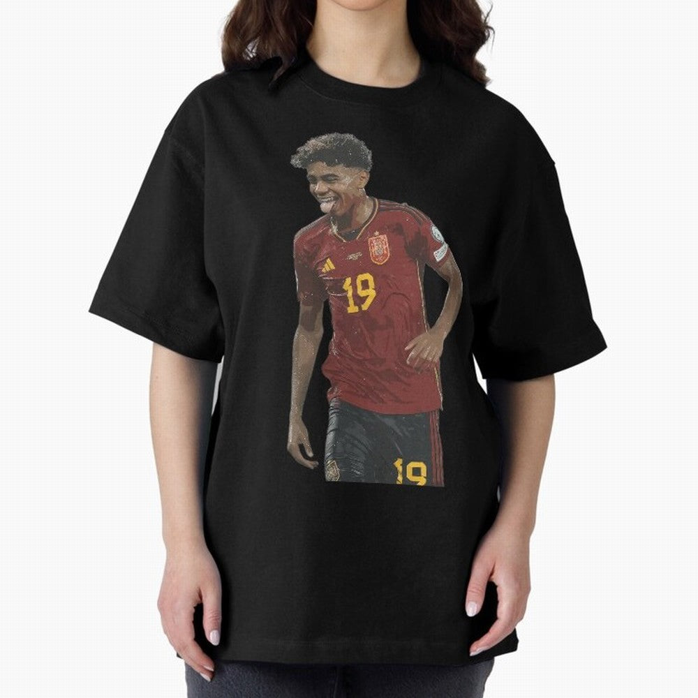 Lamine Yamal Oversized T-Shirt Back Your Heroes with FIFA World Cup 2026 Group Stage for Fans of Messi and Cristiano Ronaldo and England and Germany, Bringing Vintage Soccer Flavor, Modern Football Stars, National Flags and Final Night Emotion;