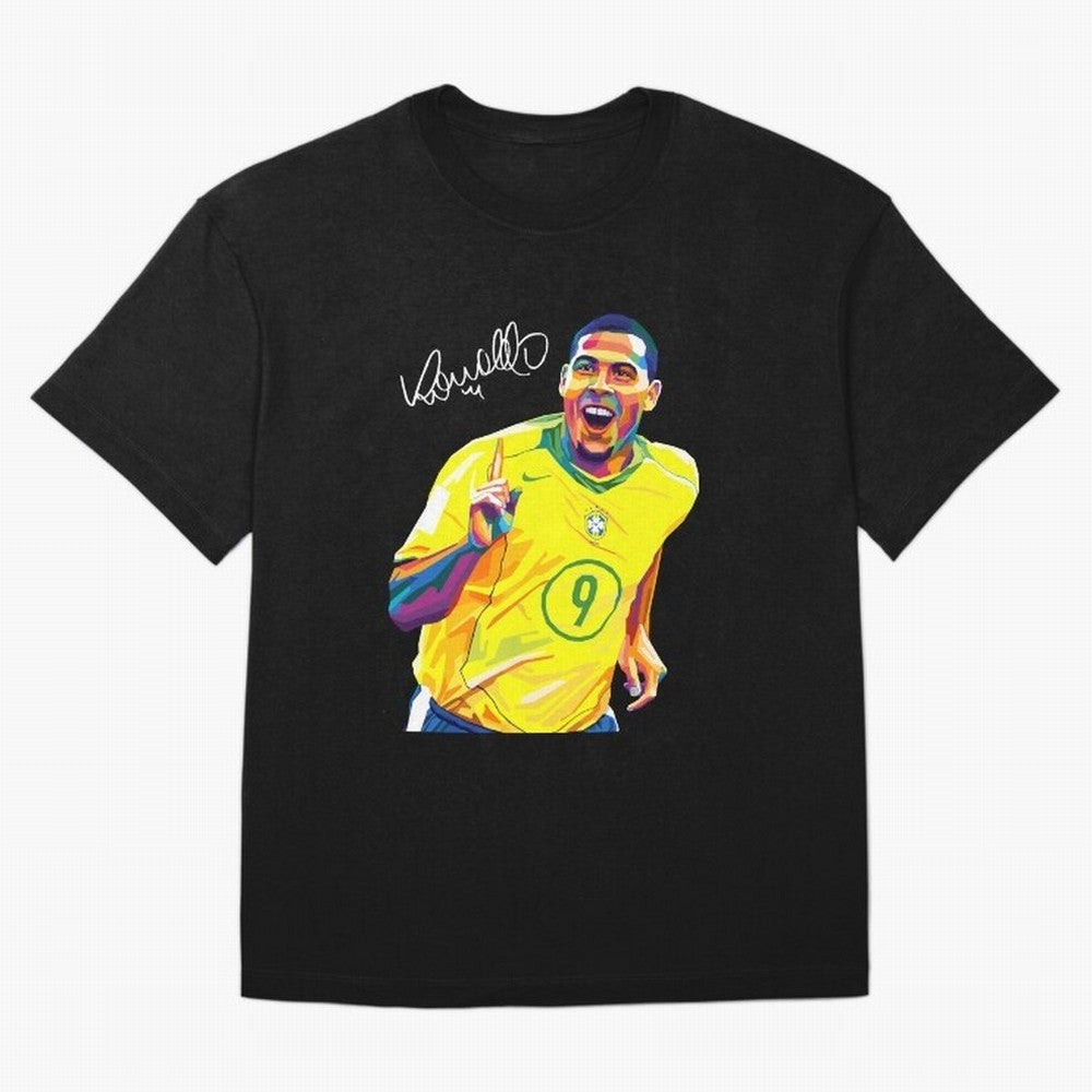 Ronaldo 9 Wpap Pop Art Oversized T-Shirt Support Iconic Players in Match Day Hype around FIFA World Cup 2026, Neymar, Haaland and Cristiano Ronaldo, Argentina, France and Brazil, Football History, Final Match Energy, Crowd Noise and Once in a