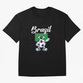 BRAZIL - Dabbing Football Soccer Ball - BRAZIL Classic T-Shirt Wear the Spirit of Global Football Passion for FIFA World Cup 2026, Made for Neymar, Portugal, Worldwide Fan Energy, Dramatic Goals, Stadium Lights and Championship Celebrations; Built