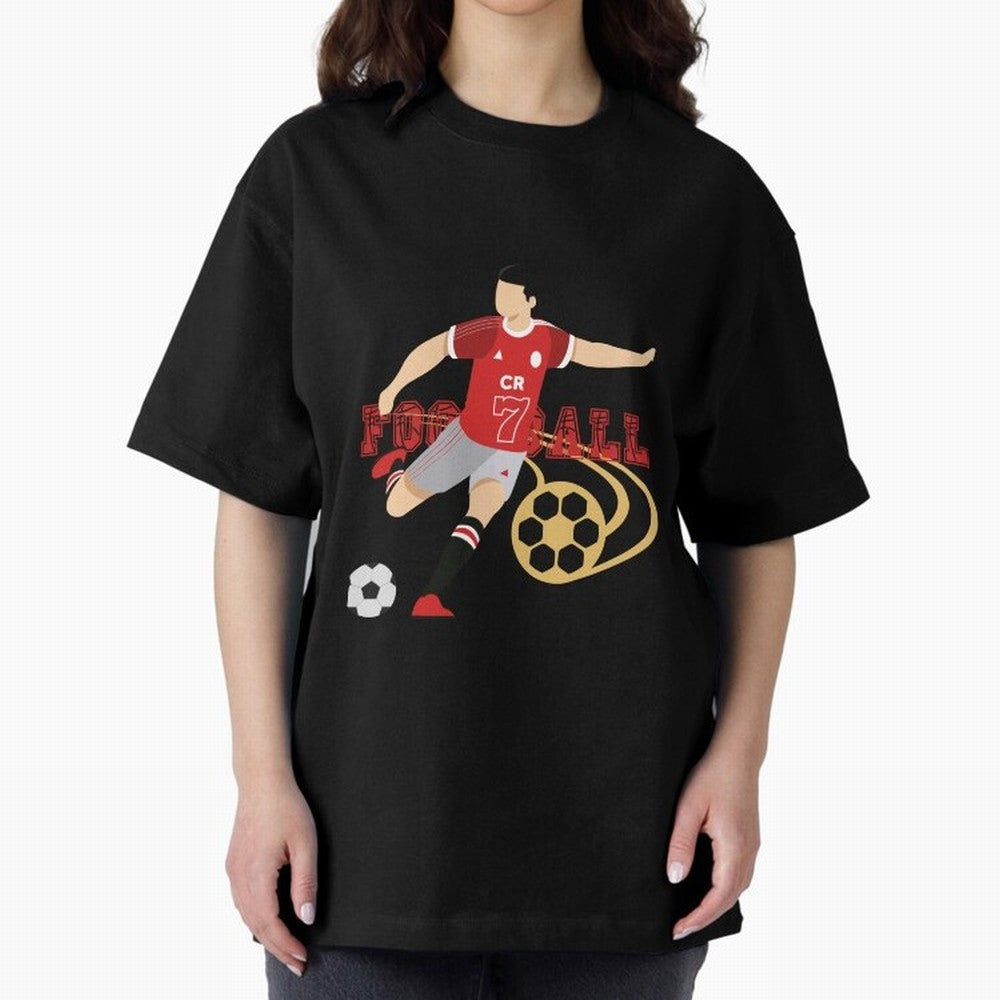 Ronaldo Football Icon Oversized T-Shirt Upgrade the FIFA World Cup 2026 Group Stage Journey through CR7 Highlights, Argentina Pride, Football Festival Excitement, Trophy Ambitions, Country Rivalries and Star Player Buzz; Built for Supporters