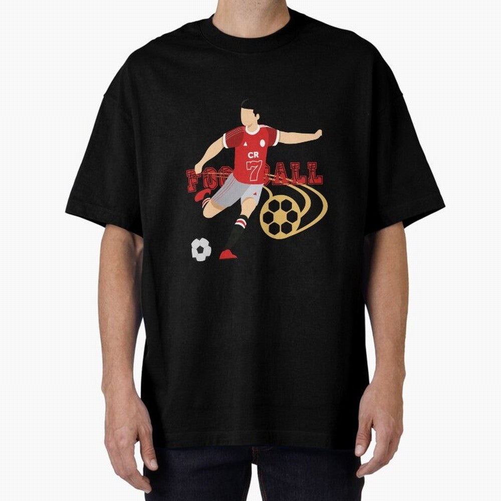 Ronaldo Football Icon Oversized T-Shirt Upgrade the FIFA World Cup 2026 Group Stage Journey through CR7 Highlights, Argentina Pride, Football Festival Excitement, Trophy Ambitions, Country Rivalries and Star Player Buzz; Built for Supporters